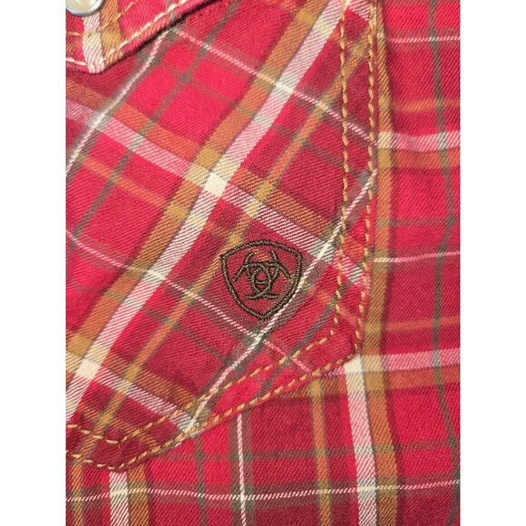 Ariat Retro Fit Mens Plaid Western Snap Front Shirt XL - Picture 8 of 9